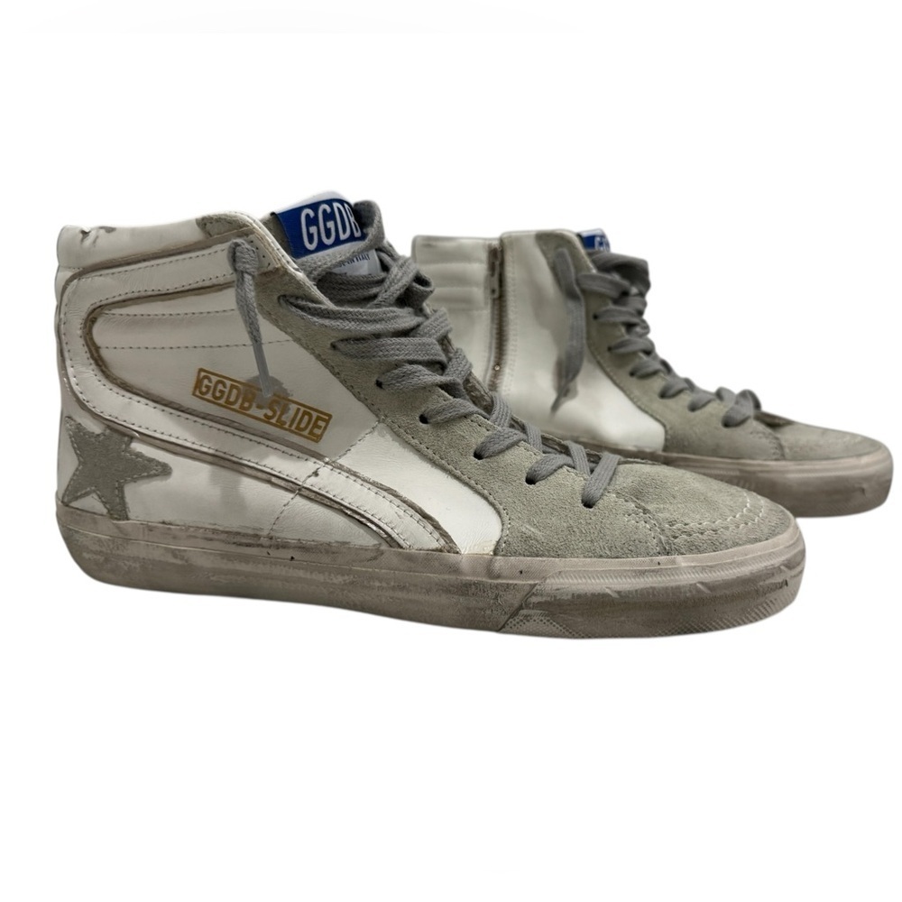 Golden Goose Women's Slide High Top Sneaker White Ice NWT - Picture 3 of 10